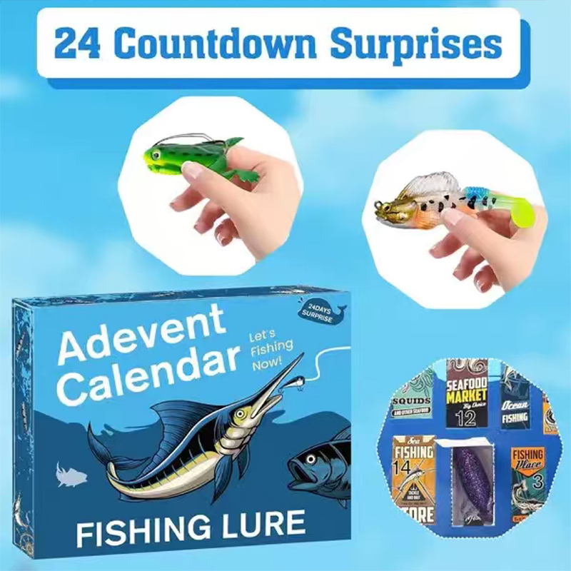 Mens Grooming Advent Calendar - Kalendarz Adwentowy z Przynętami Wędkarskimi 2025