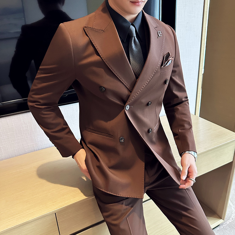 Men Grooming Outfit - (Marynarki + Spodnie) Garnitury męskie 2-częściowe