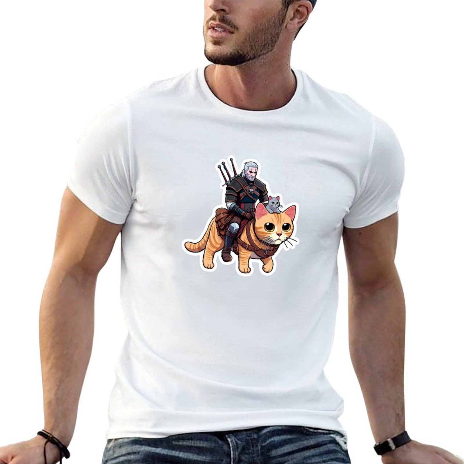 Koszulka Geralt's Guide to Cat – Men'S Grooming Guide recenzja i cena