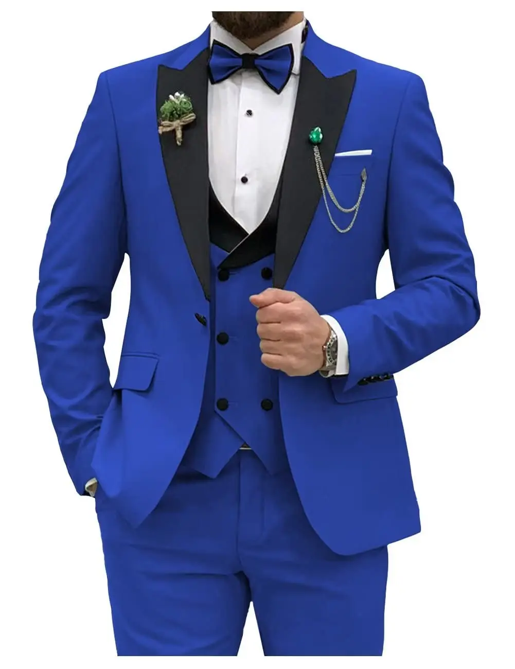 Królewski błękit Garnitury męs – Men Grooming Outfit recenzja i cena